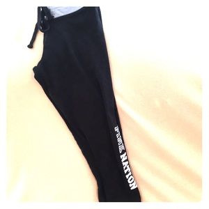 PINK yoga Capri leggings with drawstring waist XS